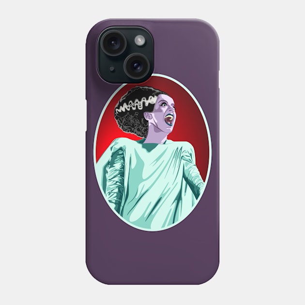 Bride of Frankenstein Portrait Phone Case by PlaidDesign