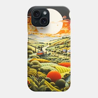 Countryside Concept Abstract Colorful Scenery Painting Phone Case