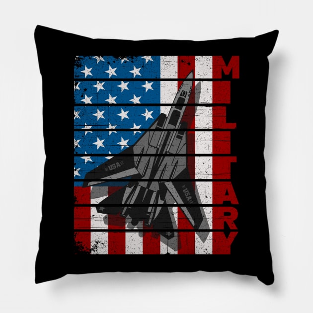 Jet Fighter Military Air Force Pillow by RadStar
