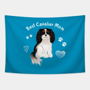 Best Tri-Colored Cavalier Mom Tapestry