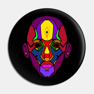 Rainbow face Pin