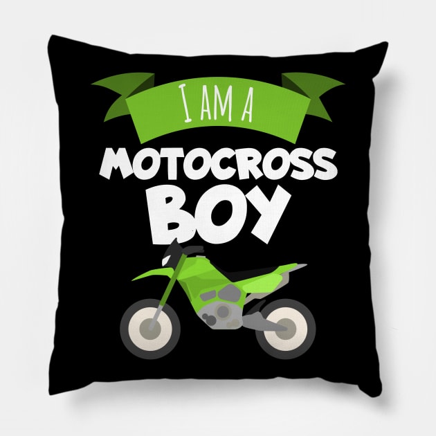 Motocross boy Pillow by maxcode