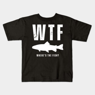 Mens WTF WHERE'S THE FISH FUNNY FISHING QUOTE SHIRT FOR DAD