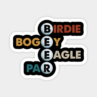 Vintage Birdie Bogey Eagle Par Beer Funny Golf Golfing Golfer Gif Magnet