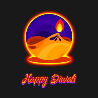 Beautiful Diya - Happy Diwali T-Shirt