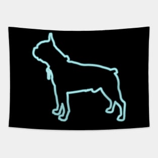 80s Retro Neon Sign Boston Terrier Tapestry