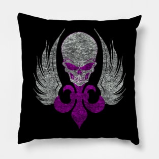 Skull De Lis Distressed Option Pillow