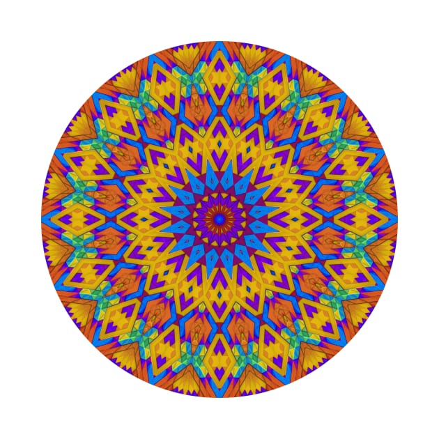 Colorful, Geometric Pattern with Slight 3-D Effect by lyle58