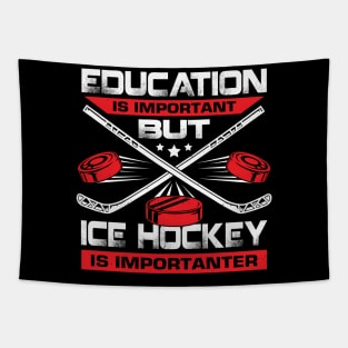 Funny Ice Hockey Player Gift Tapestry