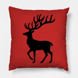 Reindeer Silhouette Pillow