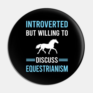 Introverted Equestrianism Horse Horseback Riding Pin
