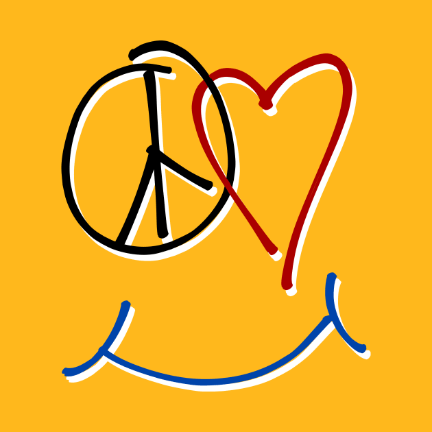 Peace Love Happiness Symbol by RaizePeace