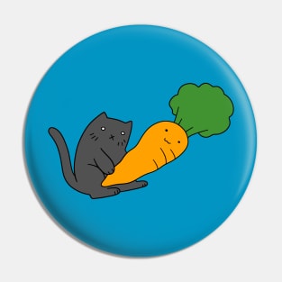 Cat with a Big Carrot Pin