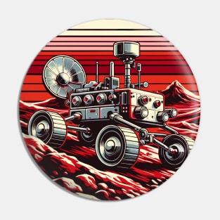 Martian Odyssey: Retro Rover's Red Planet Expedition Pin