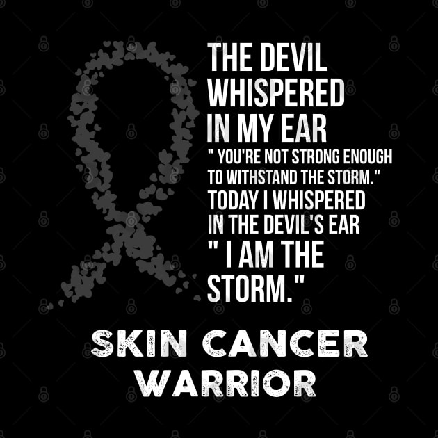 The Devil- Skin cancer Awareness Support Ribbon by HomerNewbergereq