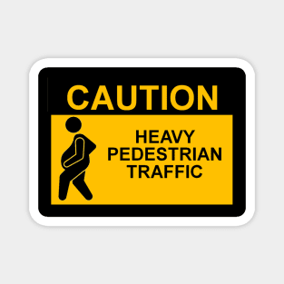 OSHA Style Caution Sign - Heavy Pedestrian Traffic Magnet