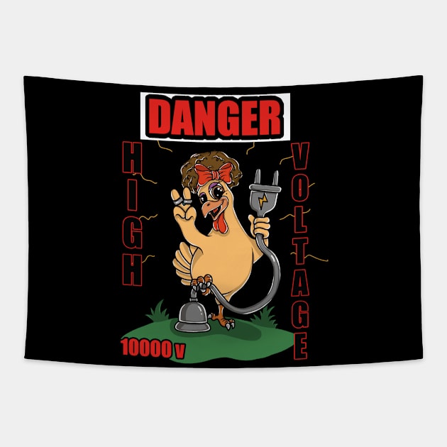 High voltage danger Tapestry by Dugleidy Santos