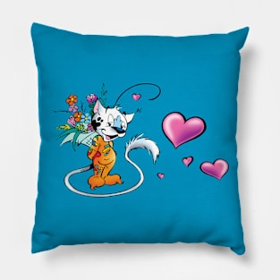 cat love Pillow