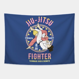 Jiu Jitsu Girl Fighter Tapestry