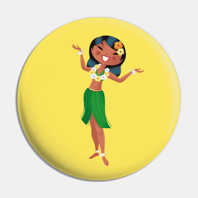 Hawaiian dancing girl - Hawaiian Girl - Pin | TeePublic Hawaiian dancing girl - Hawaiian Girl - Pin | TeePublic
