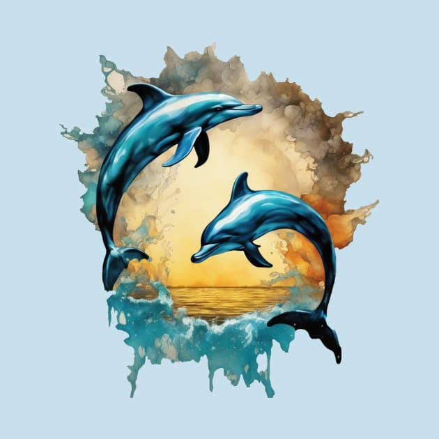 Ocean Serenade: Dolphin Dreams by Thompson Prints