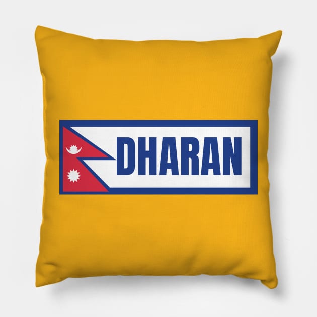 Dharan City with Nepal Flag Pillow by aybe7elf