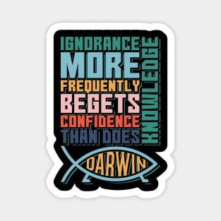 Ignorance More Frequently Begets Confidence than does Knowledge (B) Magnet