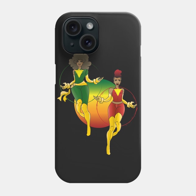 Afro Phoenix Duality Phone Case by FOXY Jazzabelle