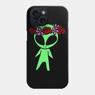 Flower Crown Alien Phone Case