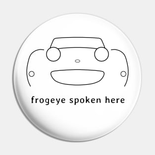 Austin Healey Sprite 1960s British classic car "frogeye spoken here" black Pin