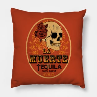 La Muerte Tequila Vintage Pillow