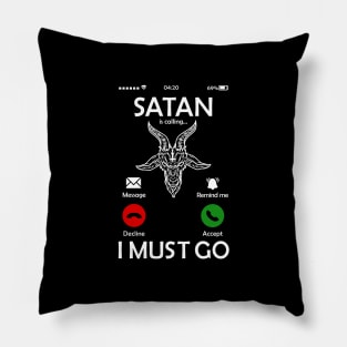 Satan is calling - Satanic Baphomet T-Shirt Pillow