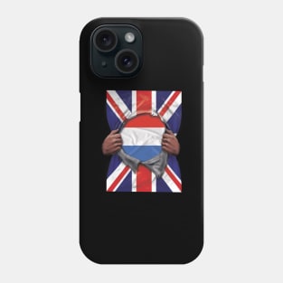 Netherlands Flag Great Britain Flag Ripped - Gift for Dutch From Netherlands Phone Case