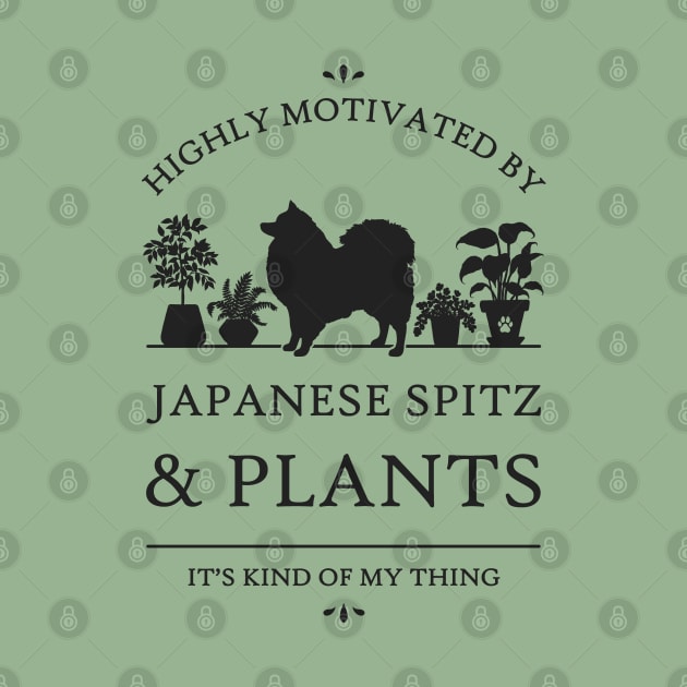 Highly Motivated by Japanese Spitz and Plants by rycotokyo81