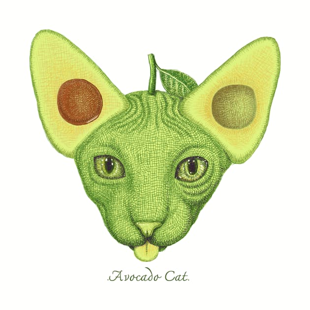 avocado cat by makapa