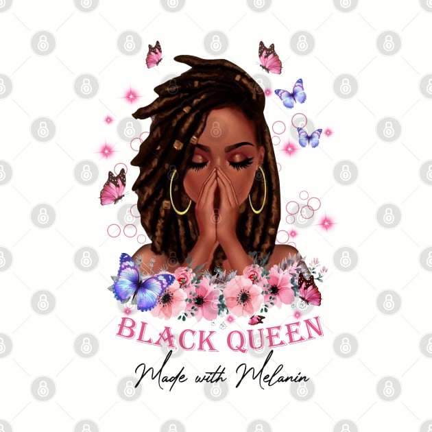 BLACK QUEEN Made with Melanin, Black Girl, Black Girl Magic by UrbanLifeApparel