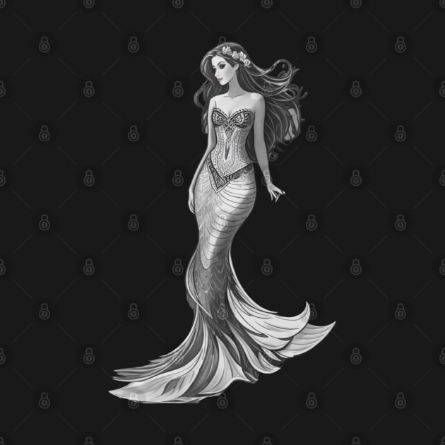 Beautiful Black and Elegant Mermaid inside a Phone case. by MGRCLimon