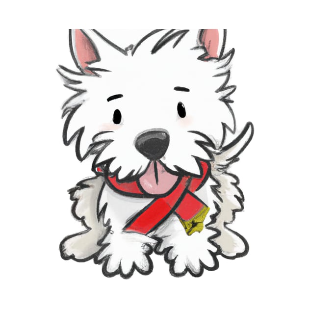 Cute West Highland White Terrier Drawing by Play Zoo