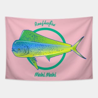 Reefhorse Mahi Mahi Green Ring Tapestry