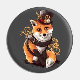 Steampunk fox Pin