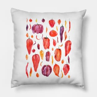 colorful chili pepper arts Pillow