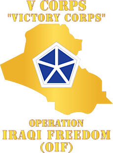 V Corps - OIF w Map Magnet