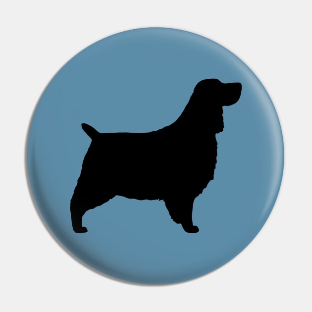 English Springer Spaniel Silhouette Pin by Coffee Squirrel