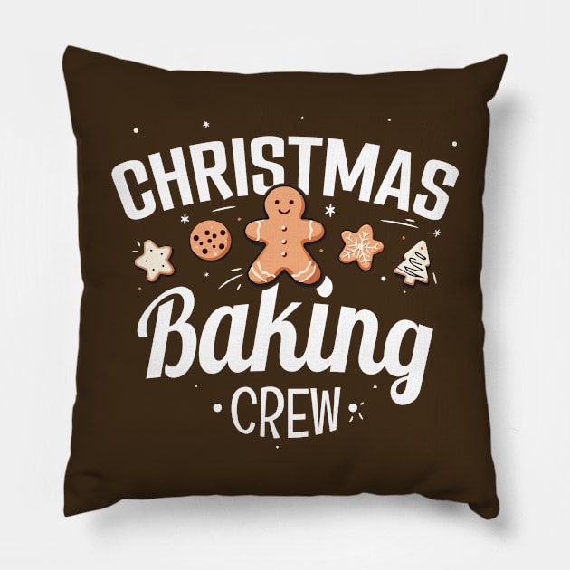 Baking Crew with Christmas Cookies Pillow by BoundlessWorks