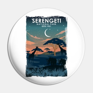 Serengeti Africa National Park Poster Pin