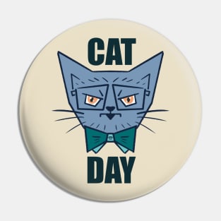 Cat day Pin