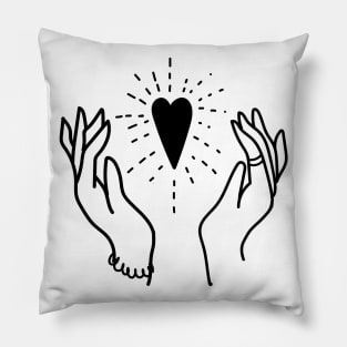 Hands and heart Pillow