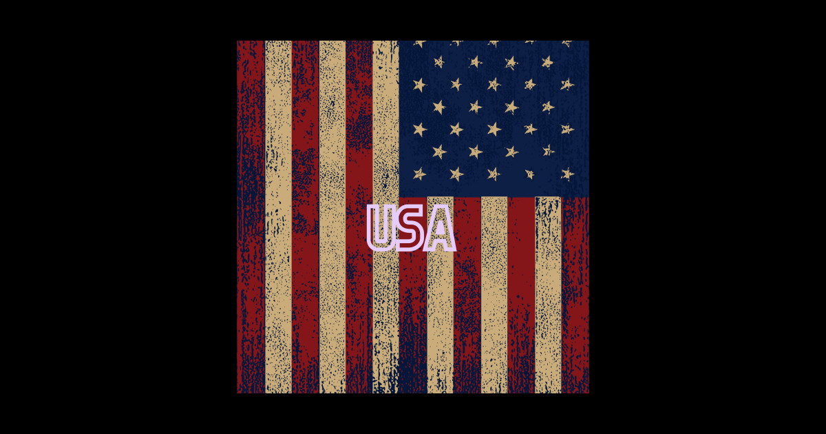 USA Flag America Flag Art Usa Flag Sticker TeePublic