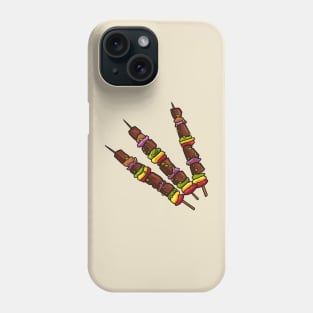 Kebab or kabob cartoon illustration Phone Case