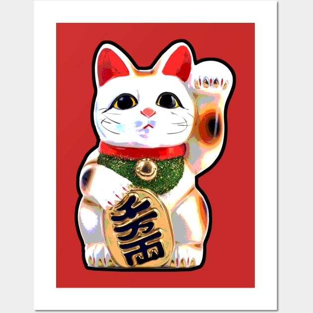 Maneki-Neko Lucky Cat - Maneki Neko - Posters and Art Prints